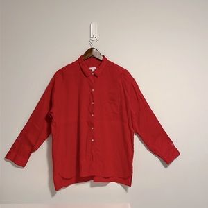 100% Linen J Jill Women’s shirt, Red